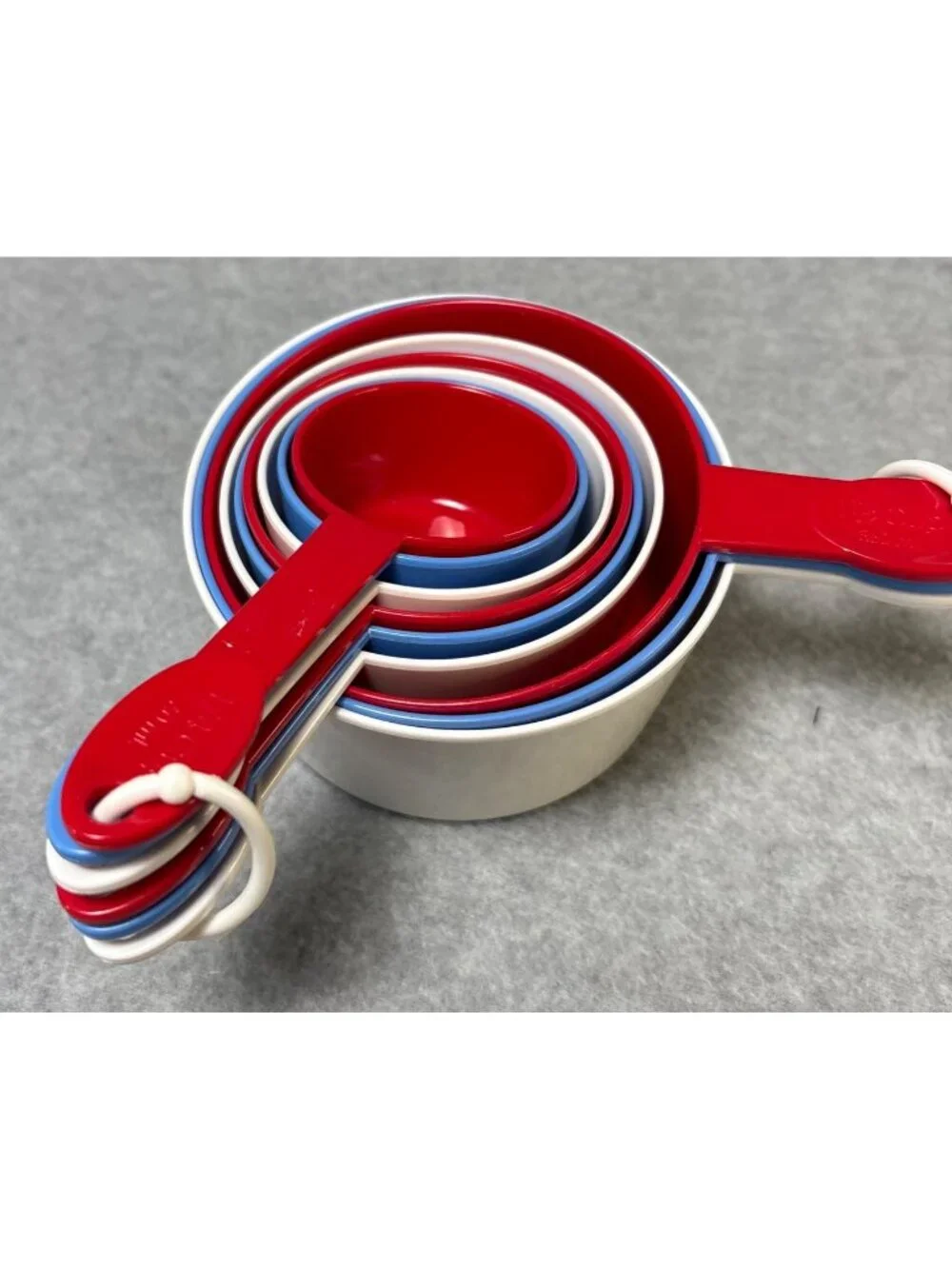 Progressive Prepworks Plastic Measuring Cups Red White & Blue 9-Piece Set Cookin